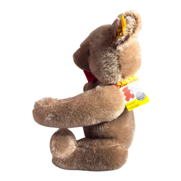 Steiff Original Teddy Bear 12” Genuine Mohair Button Red Ribbon 0202/36 WIth Tag - Picture 9 of 11